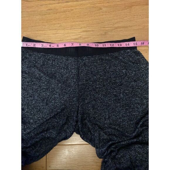 Pink women's soft dark grey elastic waist tapered ankle sleepwear pants size Lg - Picture 7 of 9